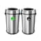 Alpine Industries Trash Can, Stainless Steel Brushed, Stainless Steel/Plastic ALP470-65L-CO-T - alternate 1